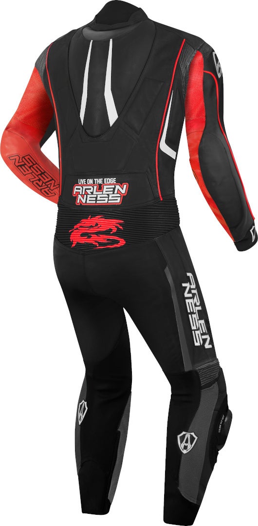 Arlen Ness Losail Completo in pelle monopezza nero/rosso 56 Figura 2