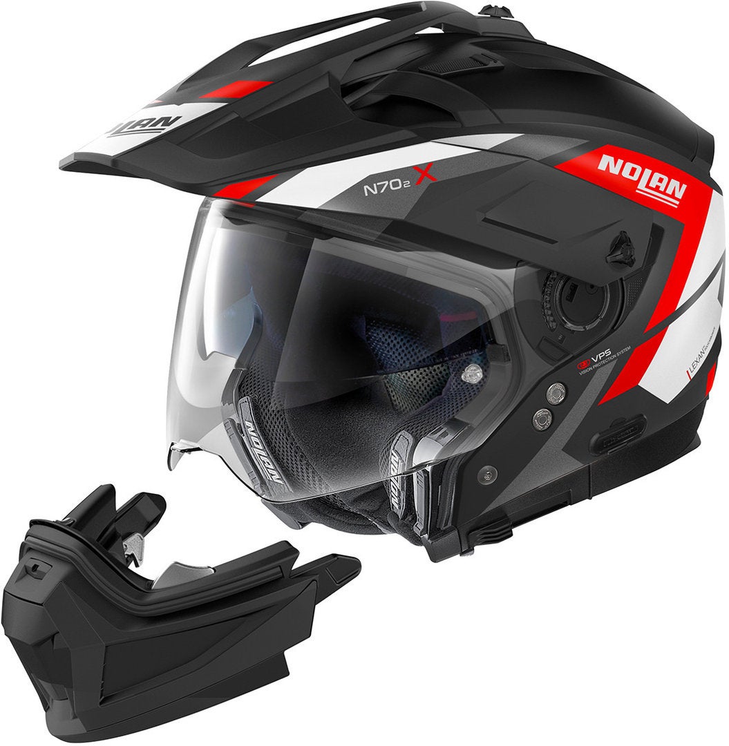 Nolan N70-2 X Grandes Alpes N-Com Helmet black matt/red S (56) Figure 2