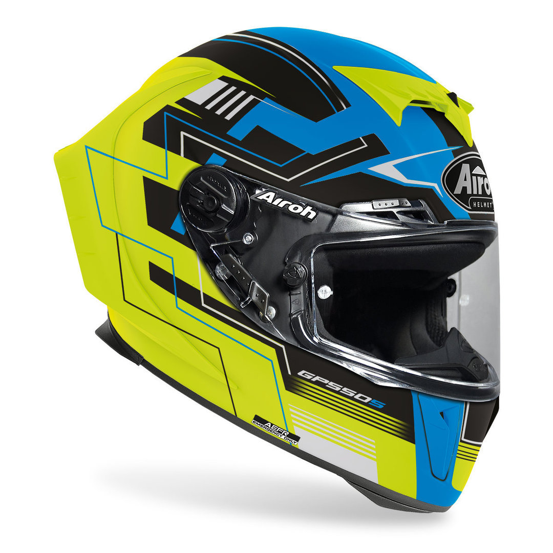 Airoh GP 550S Challenge Helm Zwart mat/geel M (57/58) Figuur 3