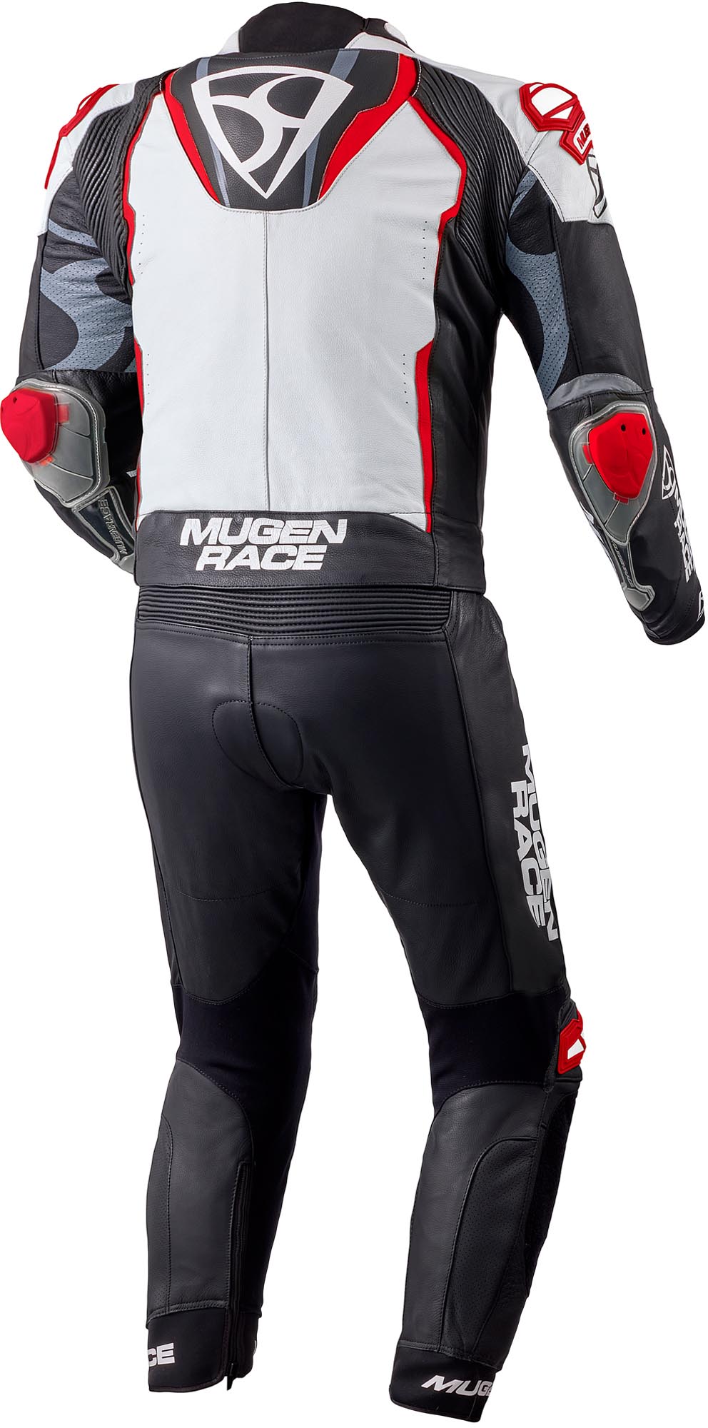 MUGENRACE Ibrido 2-Piece Motorcycle Leather Suit black/white/red 52 Figure 2