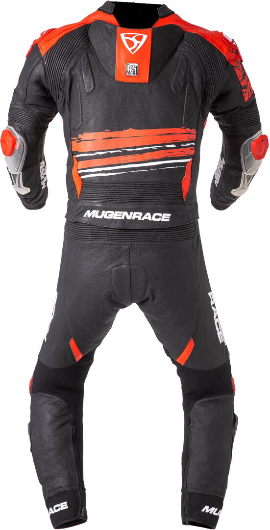 MUGENRACE RC-Max Due perforated Two Piece Motorcycle Leather Suit black/white/red 54 Figure 3