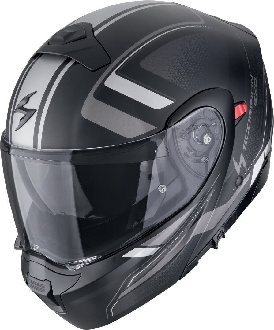 Scorpion Men's Black Matt/Silver Exo-930 Evo Ardens Flip-Up Helmet