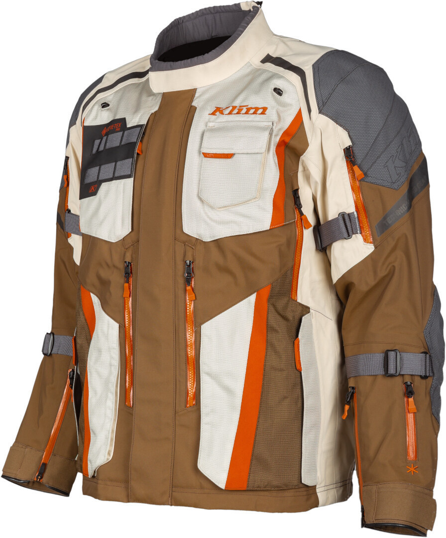 Klim Badlands Pro 2023 Motorcycle Textile Jacket brown/beige S Figure 1