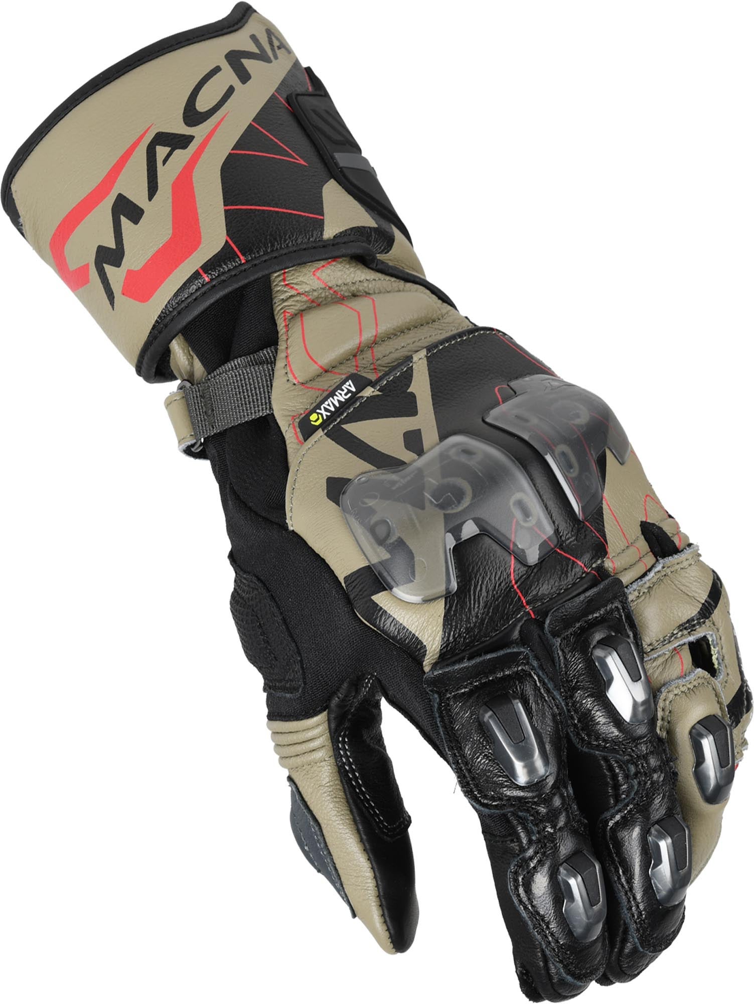 Macna Powertrack 2.5 Motorcycle Gloves green/black S Figure 1