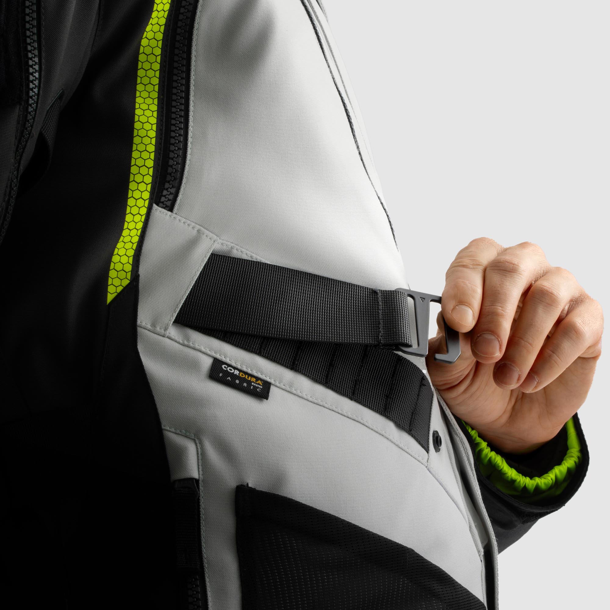 Rebelhorn Hardy 3.0 waterproof Motorcycle Textile Jacket black/grey/yellow L Figure 7