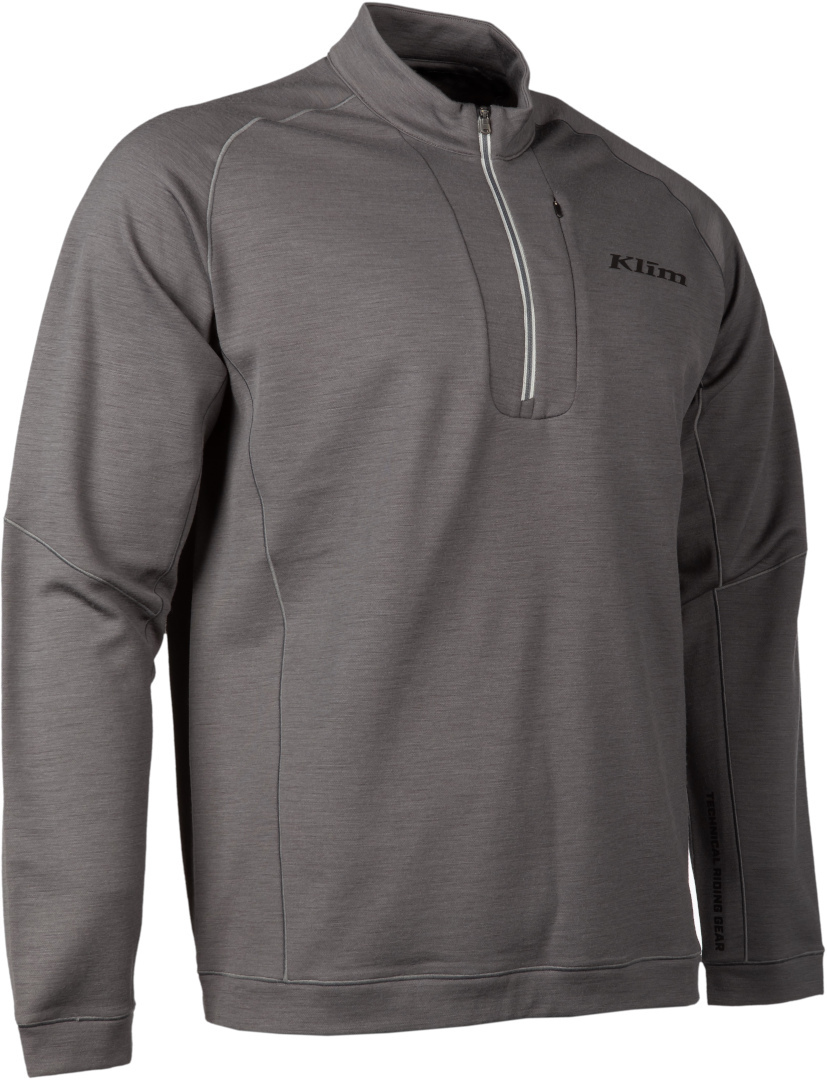Klim Teton Merino 1/4 Zip Functioneel shirt grijs L Figuur 3
