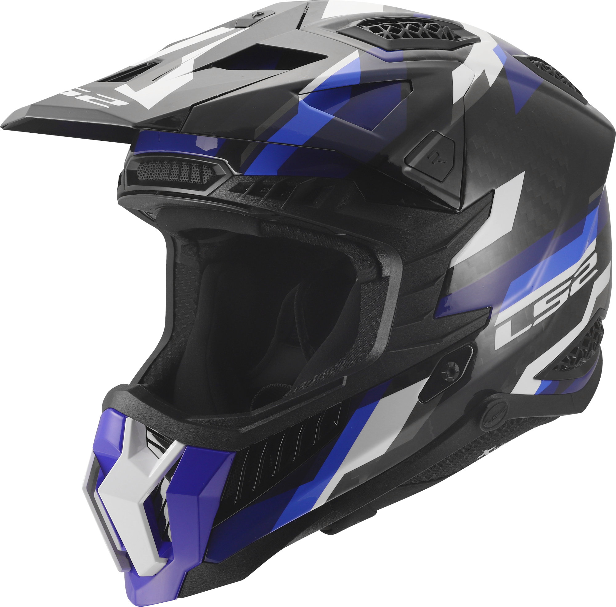 LS2 MX703 X-Force Phantom Motocrosshelm blauw/wit S (55/56) Figuur 1