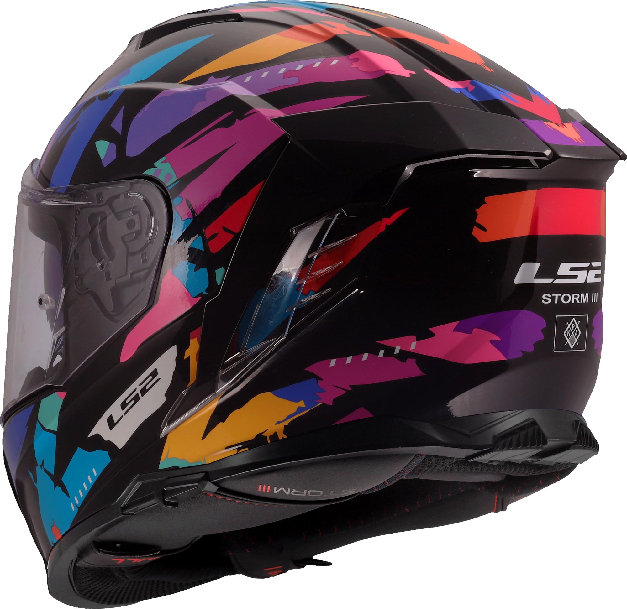 LS2 FF818 Storm III Kaos Hjelm sort/lilla L (59/60) Figur 3