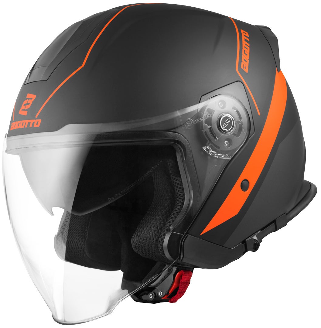 Bogotto V586 Detri Jethelm schwarz matt/orange S Abbildung 1