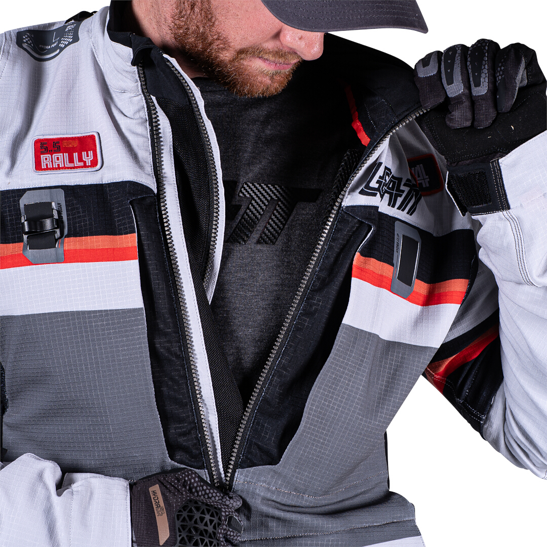 Leatt ADV Rally 5.5 Blouson textile de moto Gris clair/gris foncé/noir L Figure 5