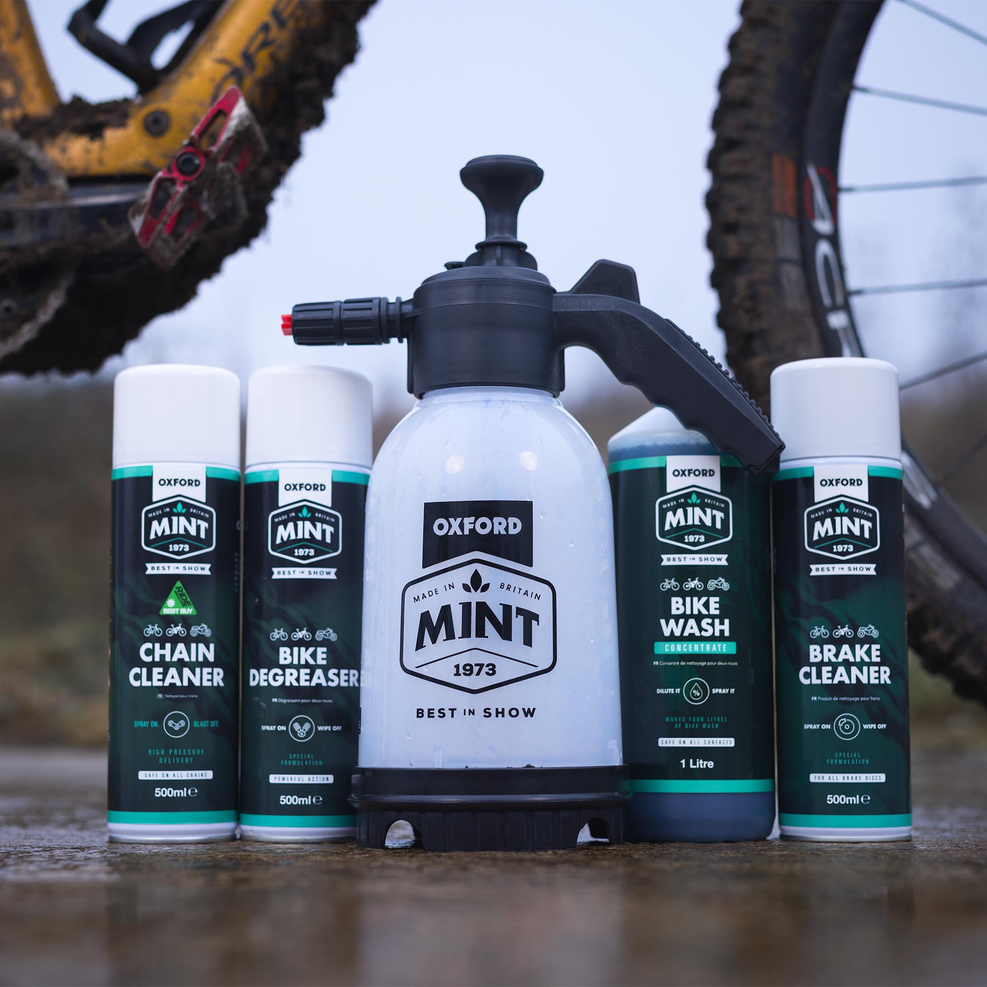 Side view of Oxford Mint Snow Foam Bottle 2L