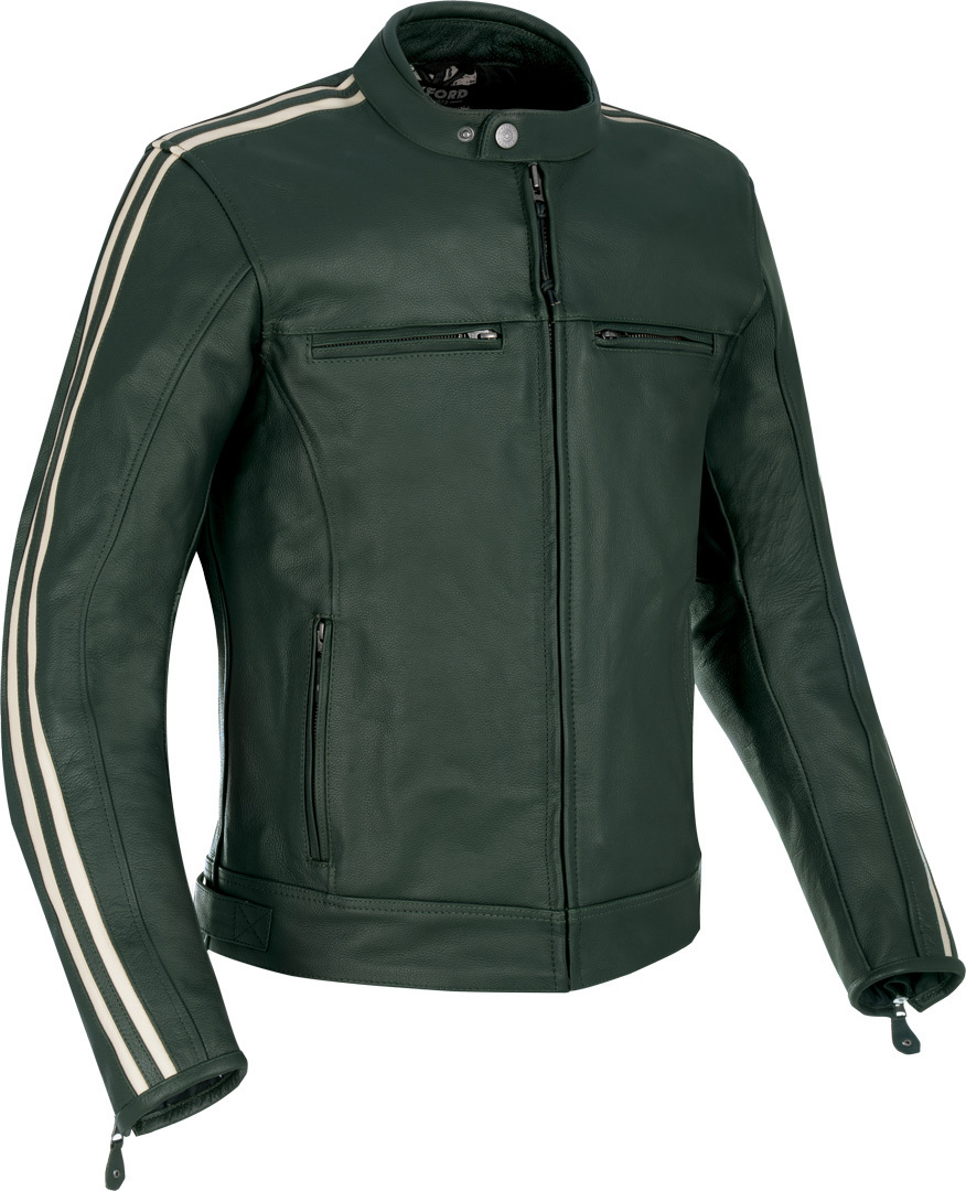 Oxford Bladon Motorcycle Leather Jacket green M Figure 1