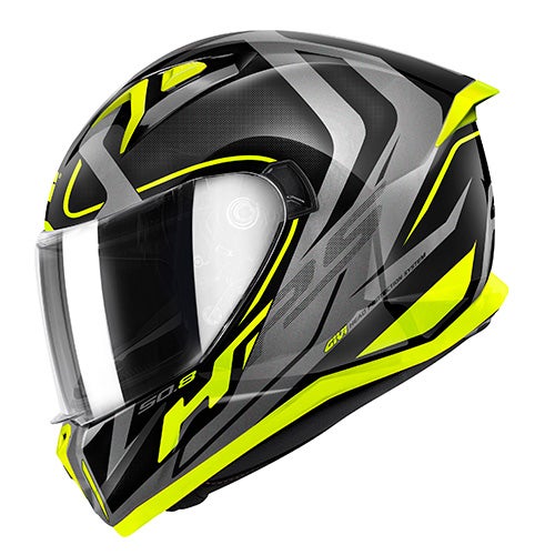 GIVI 50.8 Brave Helm Zwarte matt/titanium/geel XL Figuur 2