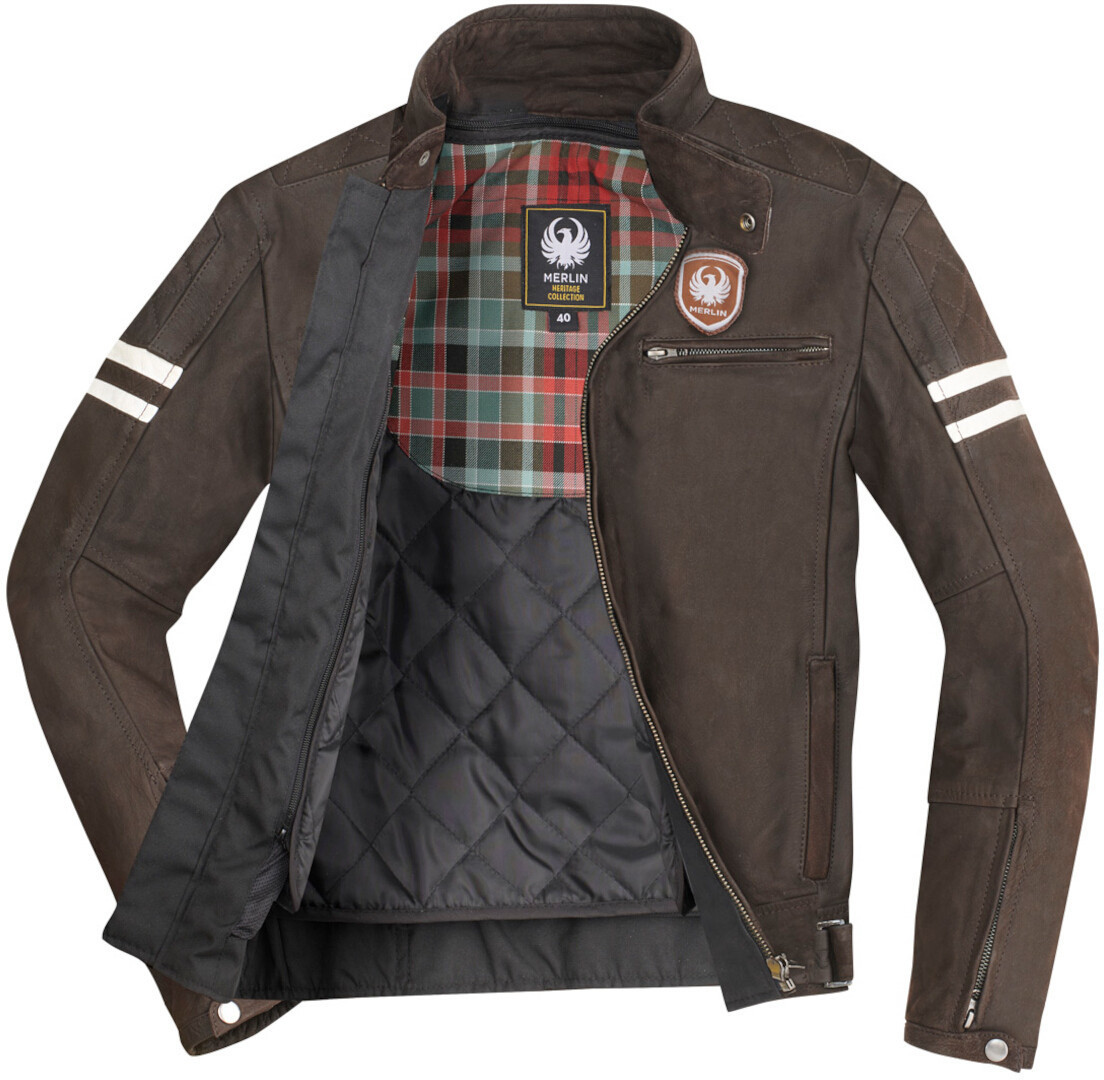 Merlin Hixon Heritage Motorcycle Leather Jacket brown S Figure 3