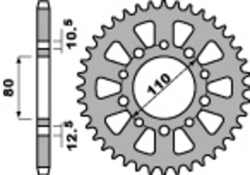 PBR Standard C45 Bakdrev i stål 334 - 530 Figur 1