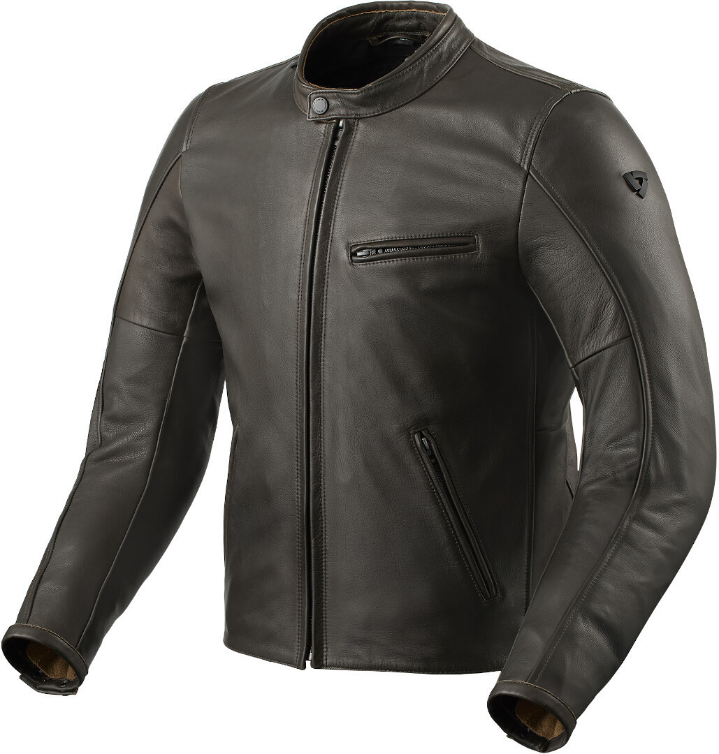Revit Rino Jachetă de piele de motocicletă Maro închis 50 Figura 1