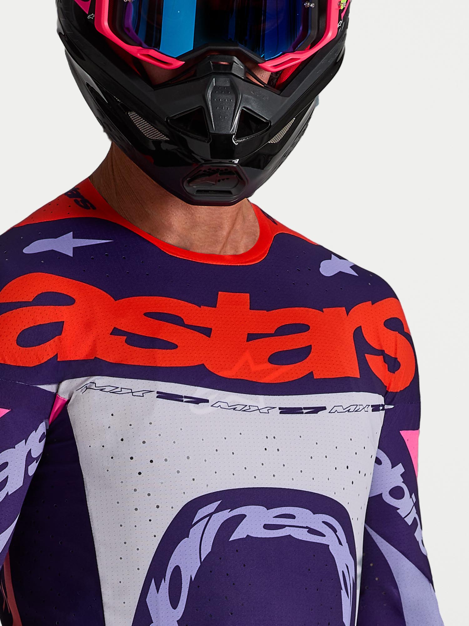 Alpinestars Supertech Dyna Maillot Motocross violet/rose M Figure 5