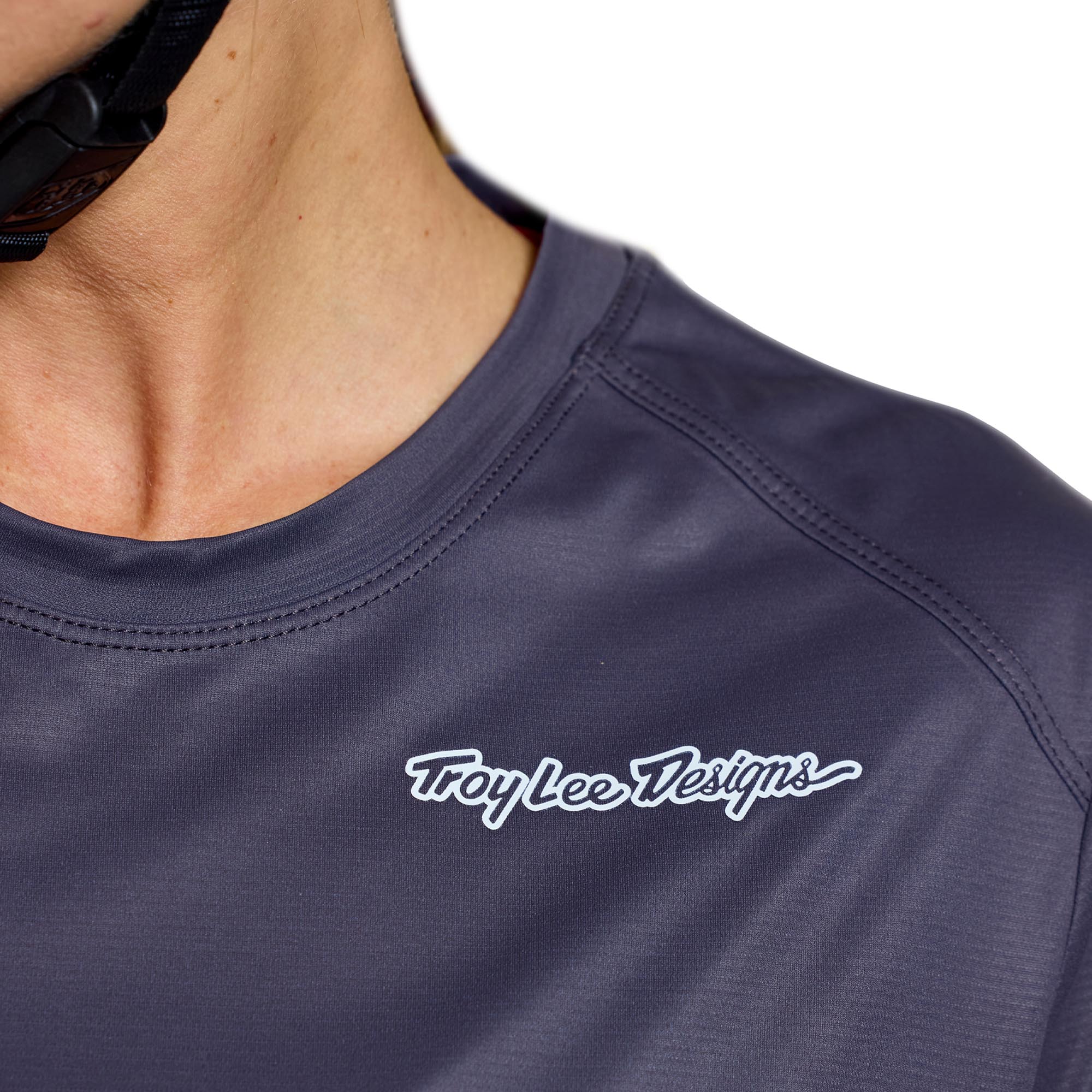 Troy Lee Designs Lilium Pro Mono Maillot de vélo à manches courtes pour dames carbone/bleu XL Figure 4