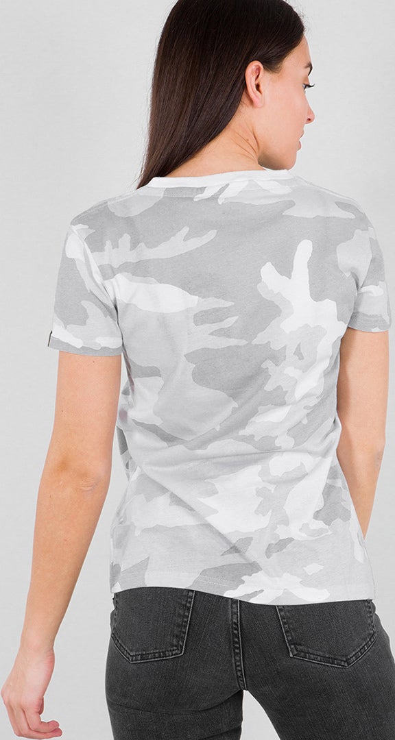 Alpha Industries New Camo Basic Dames T-shirt wit/camouflage L Figuur 2