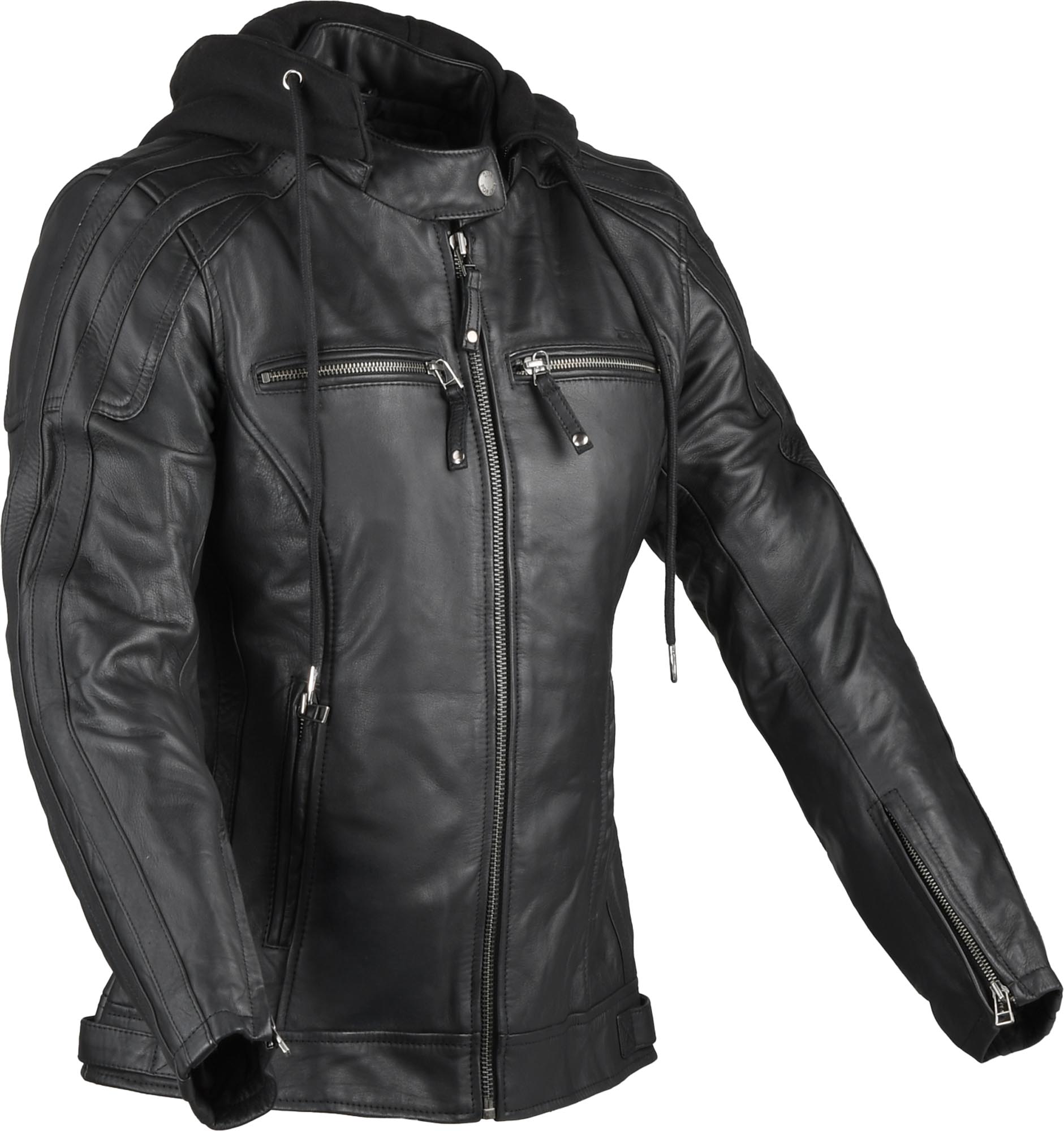 DIFI Jolene 3 Damen Motorrad Lederjacke schwarz 3XL Abbildung 1