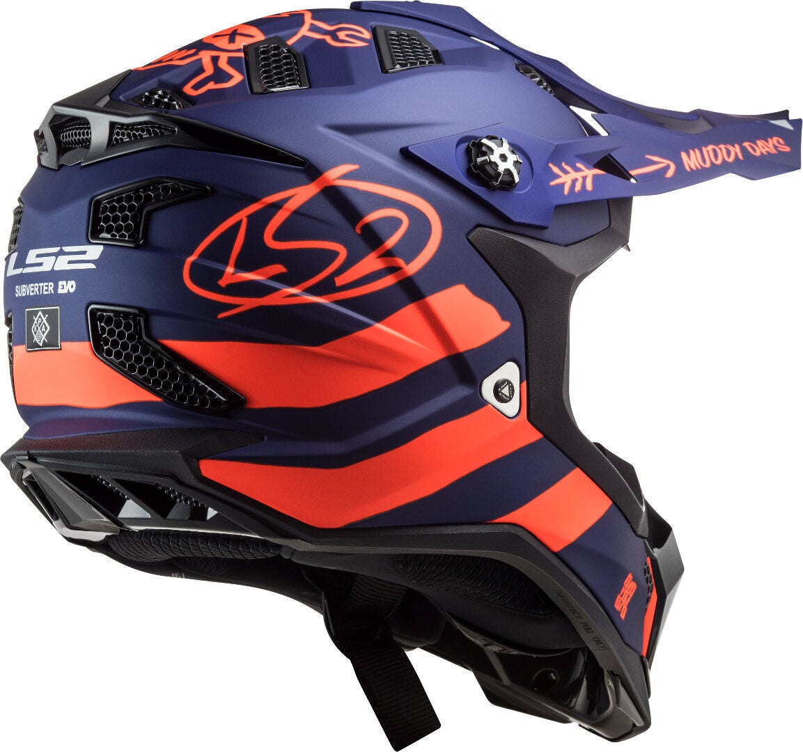 LS2 MX700 Subverter Evo Cargo Casco motocross Blu opaco M (57/58) Figura 7