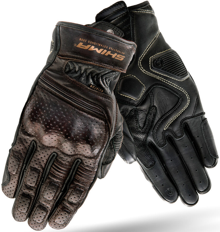 SHIMA Aviator Gants de moto Brun foncé M Figure 3