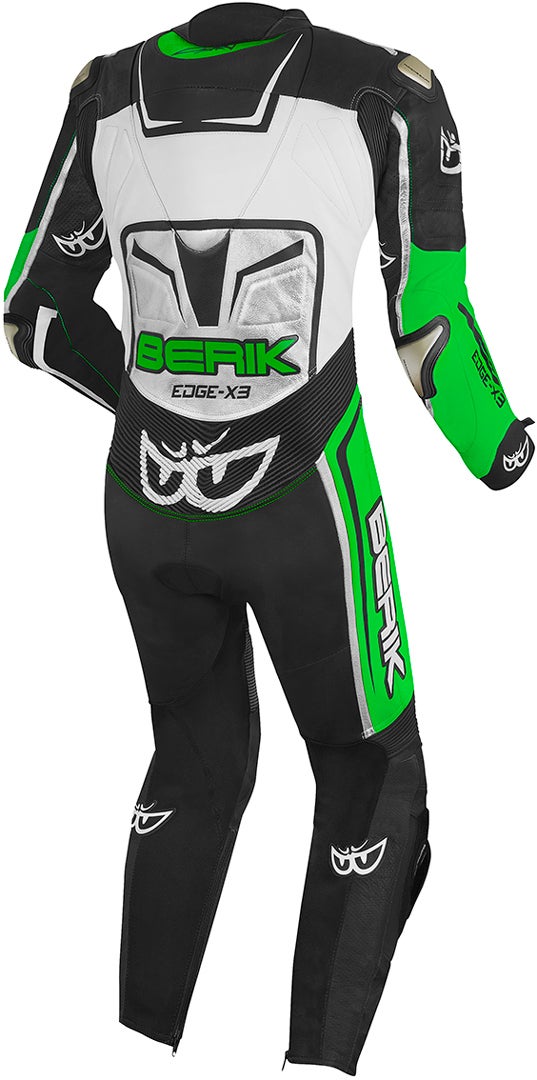 Berik Cosmic One Piece Motorcycle Leather Suit black/white/green 58 Figure 3