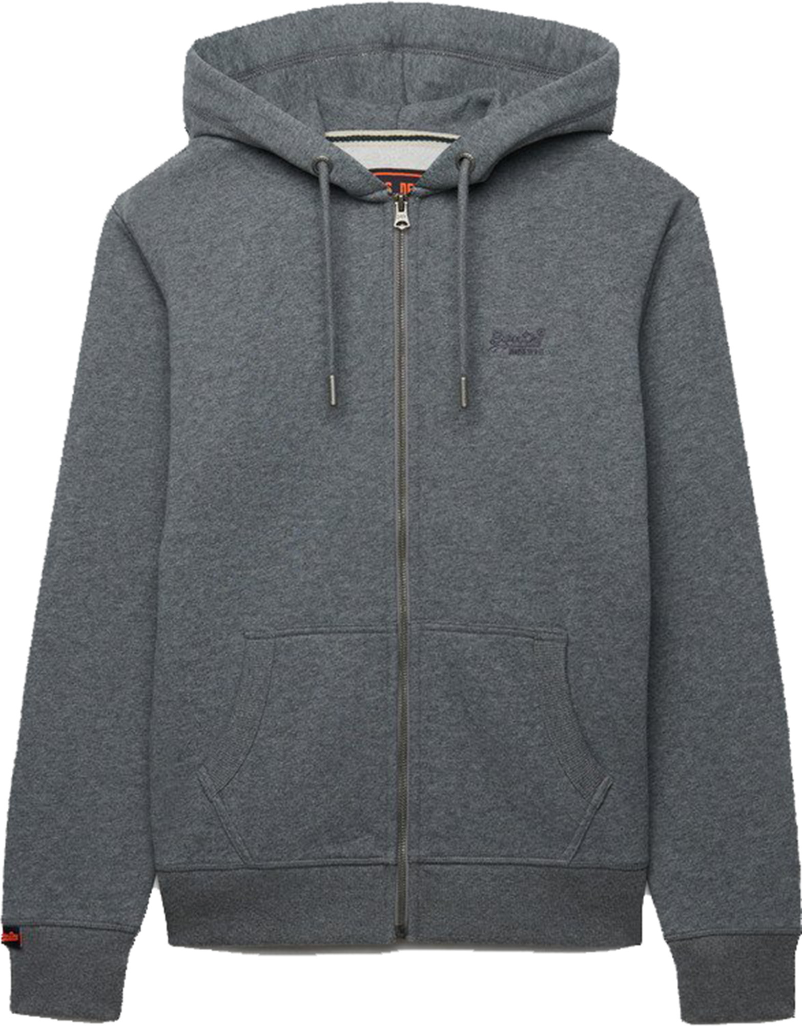 Superdry & Co Essential Logo Zip-hættetrøje grå M Figur 1