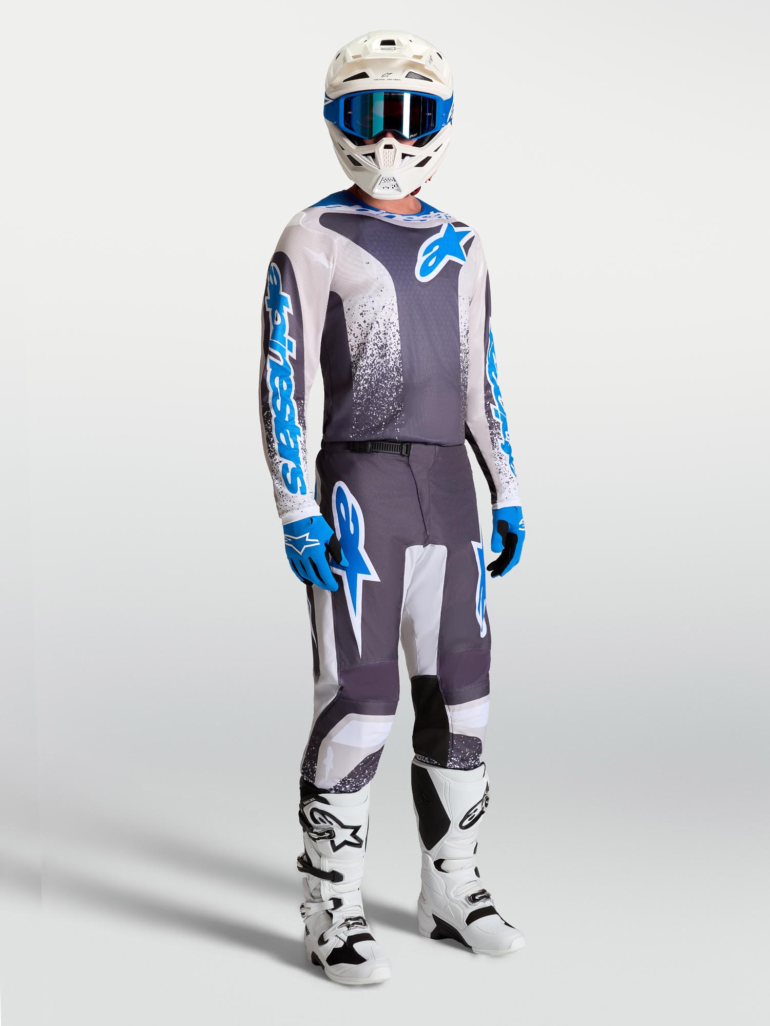 Alpinestars Fluid Drag Maillot Motocross noir/gris/bleu L Figure 3