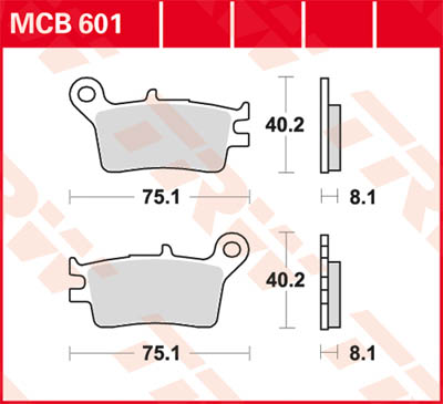 TRW Lucas Bremsbelag MCB601 Figura 1