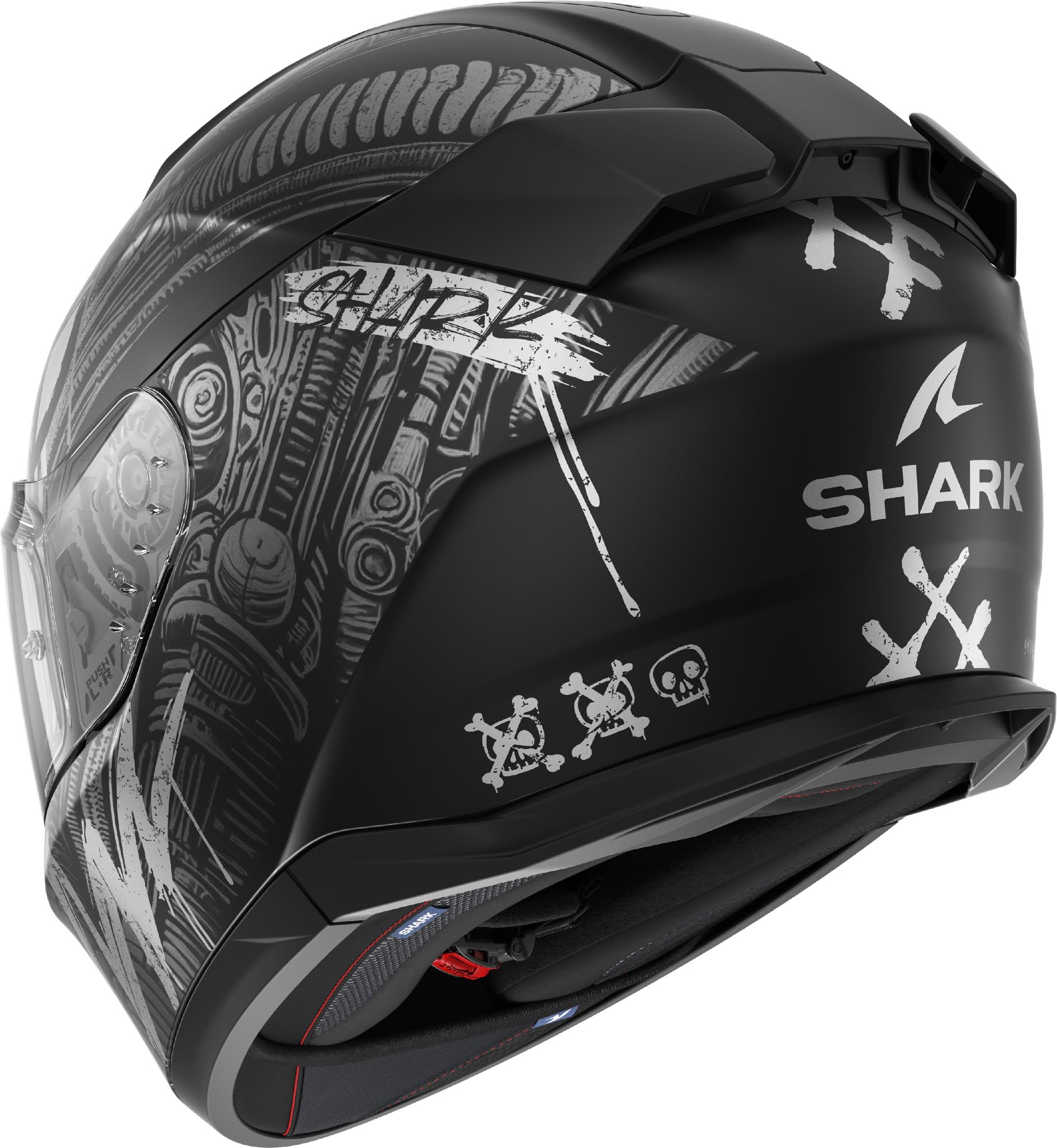 Shark D-Skwal 3 Shiever Helm Zwarte mat/zilver S (55/56) Figuur 2