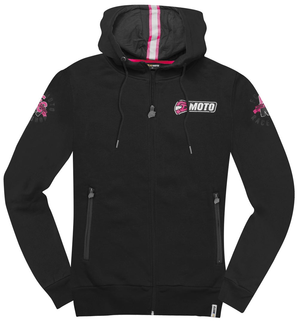 FC-Moto Effortless Dame Zip Hettegenser svart/rosa XL Figur 1
