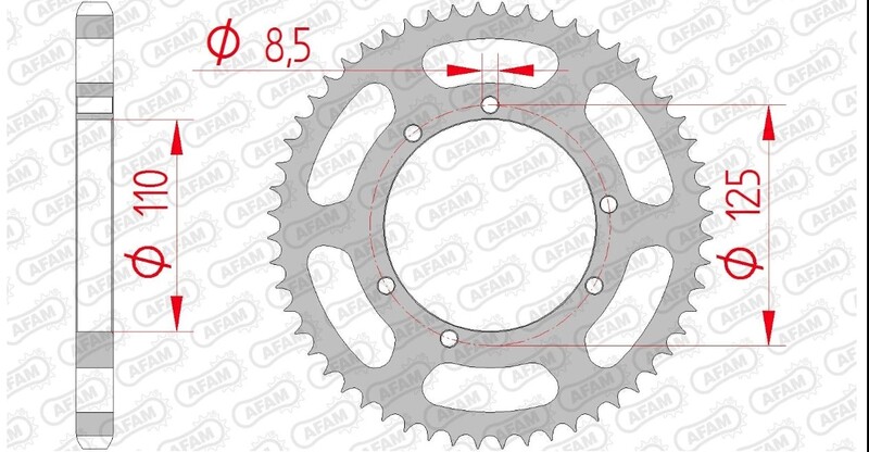 AFAM Kedjesats A428M 12/60 - Standard Bakdrev typ 59104 Figur 3