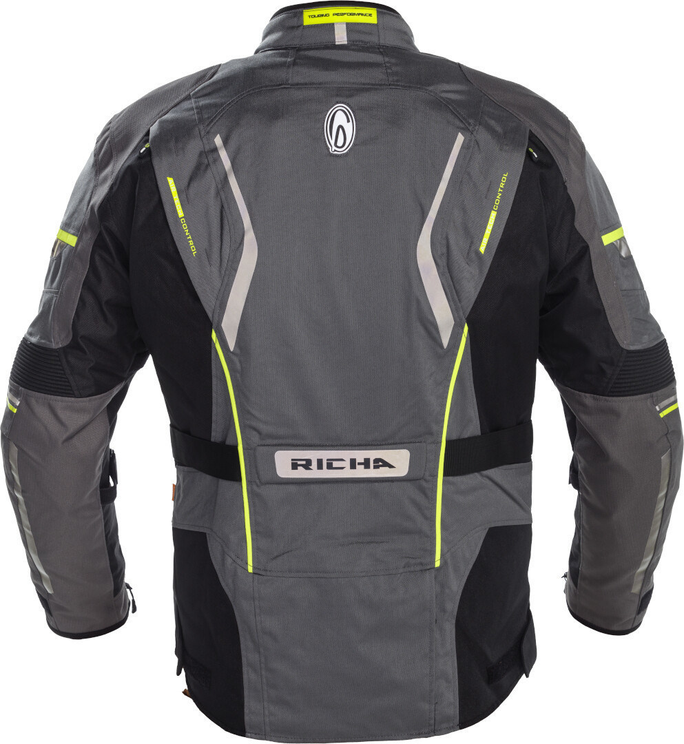 Richa Infinity 2 waterproof Motorcycle Textile Jacket grey/black/yellow M Figure 2