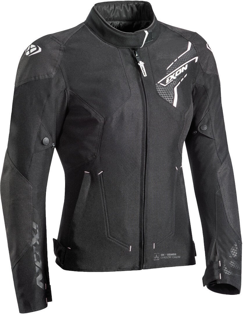Ixon Luthor Damen Motorrad Textiljacke schwarz/weiß XL Abbildung 1