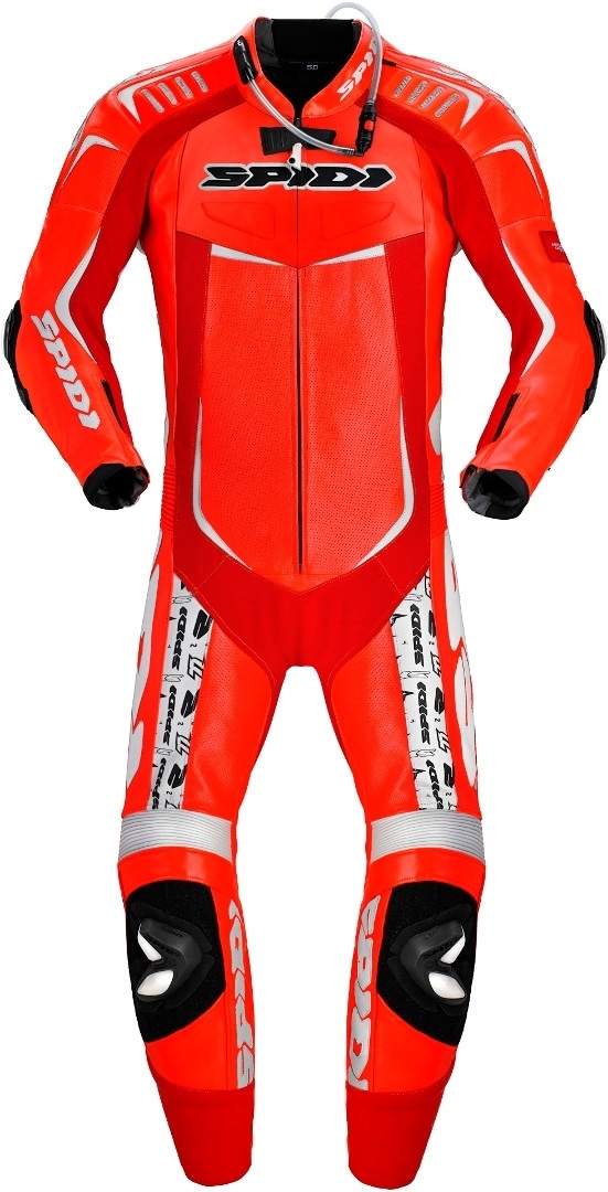 Spidi Track Wind Replica Evo One Piece Motorcycle Leather Suit red/white 52 Figure 1