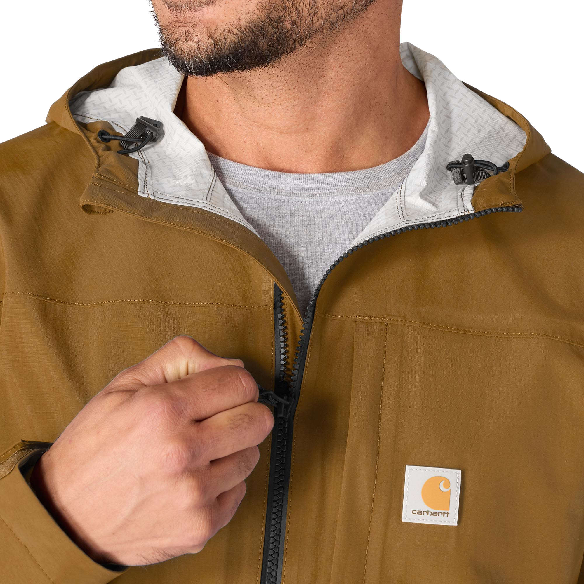 Carhartt Monterey Rainjacket brown/black S Figure 4
