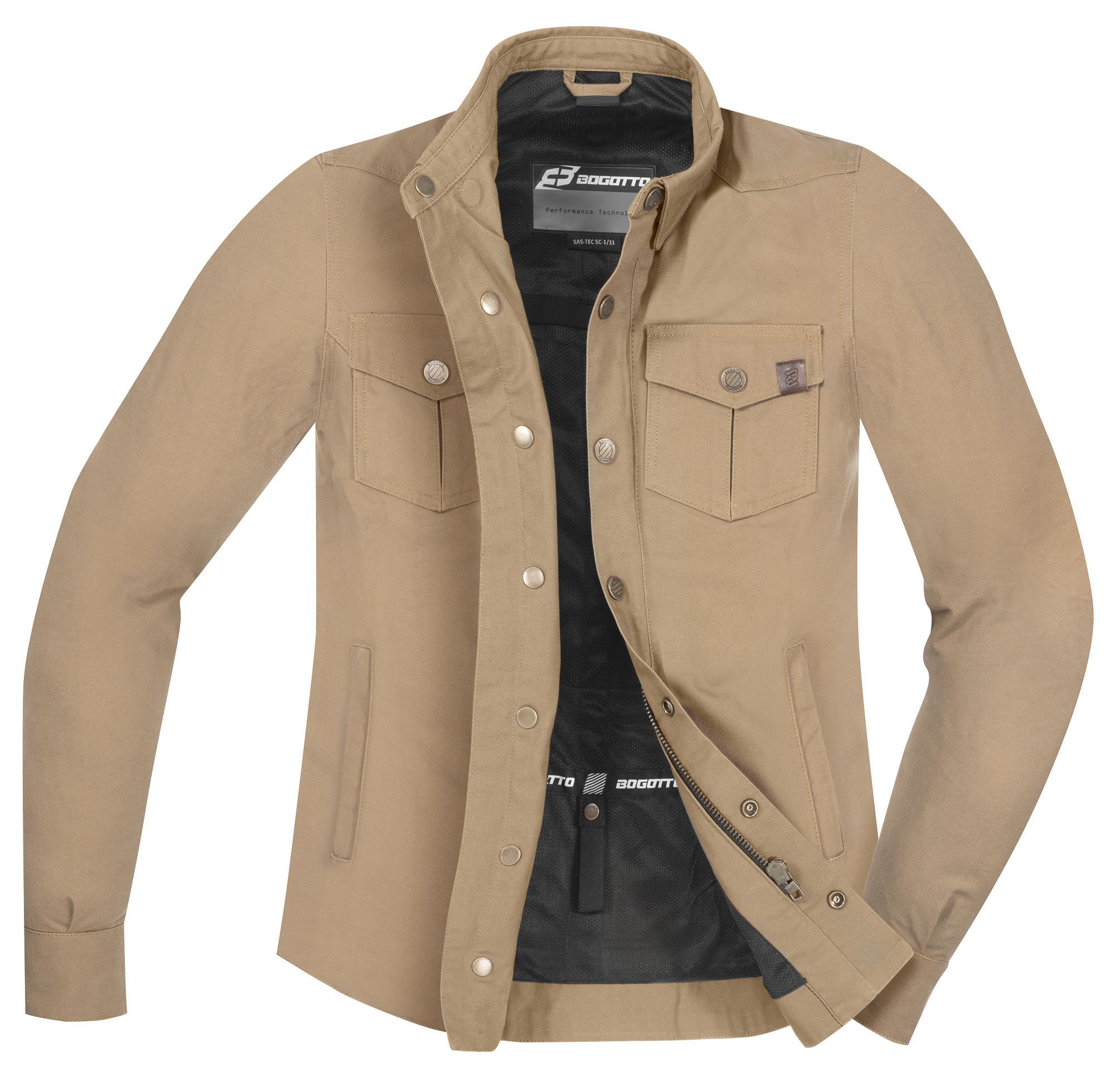 Side view of Bogotto Furrow Motorcycle Shirt