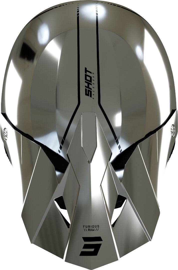 Shot Furious Draw 3.0 Casco Motocross nero/cromato S (55/56) Figura 3
