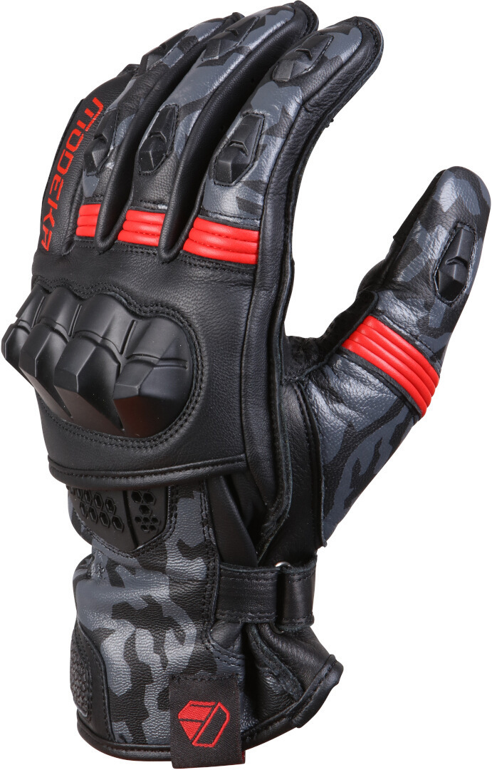 Modeka Valyant Motorrad Handschuhe schwarz/rot 9 Abbildung 3