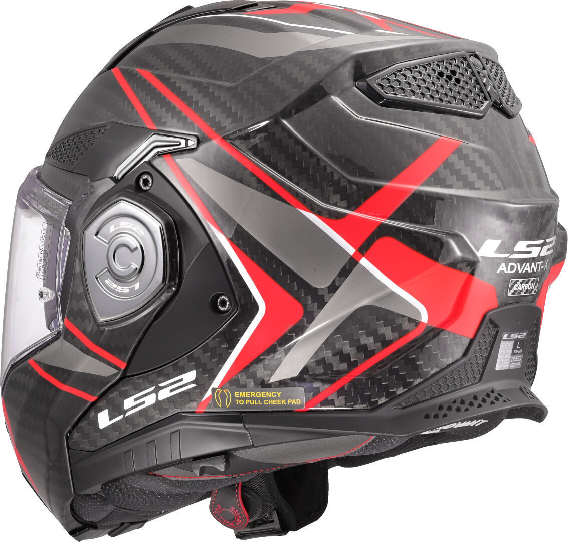 LS2 FF901 Advant X Carbon Future II Casco rojo M (57/58) Figura 3