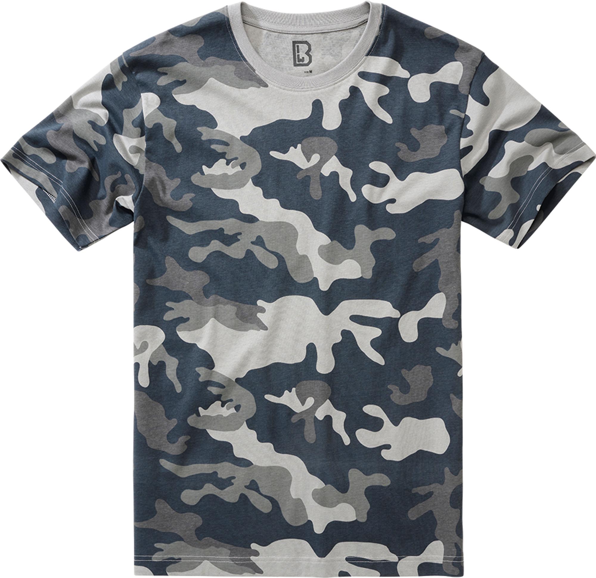 Brandit T-Shirt Gris/Camoflage M Figure 1