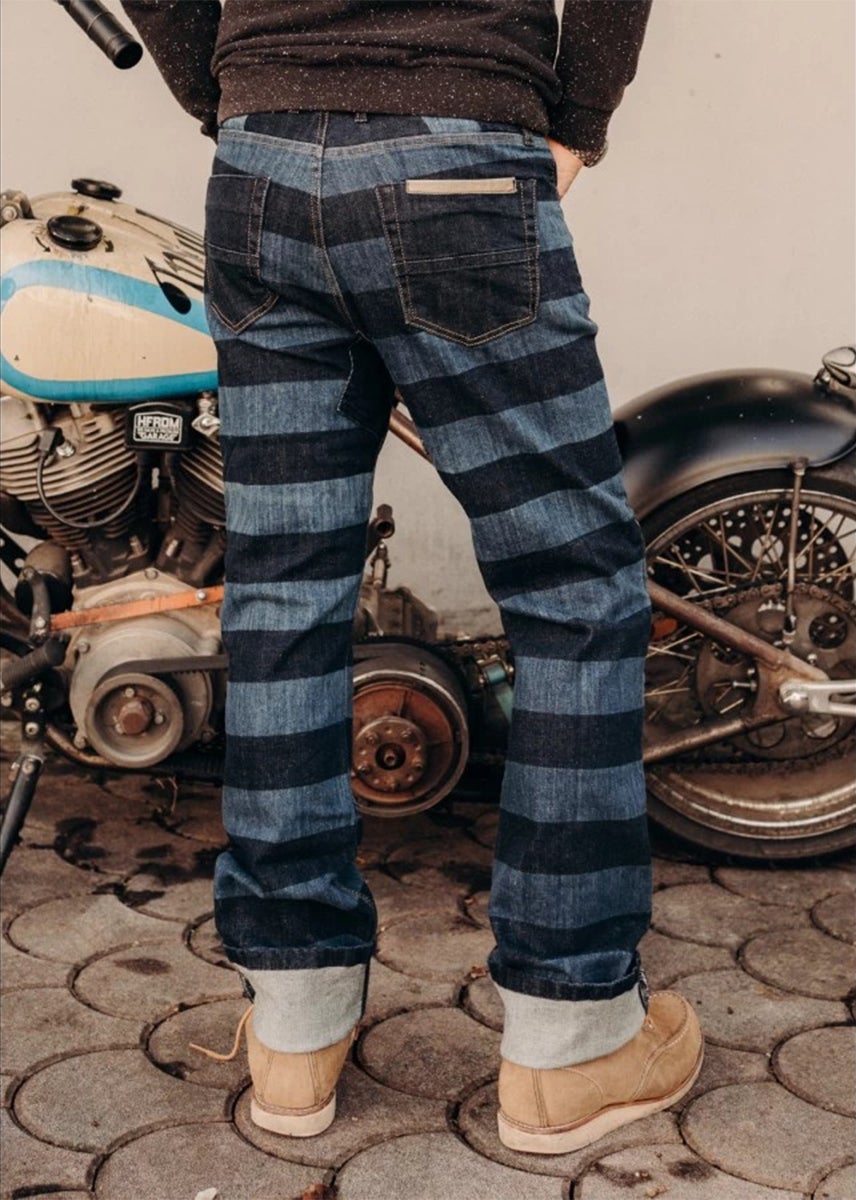 HolyFreedom Knuckle Motorrad Jeans dunkelblau/hellblau 34/33 Abbildung 4