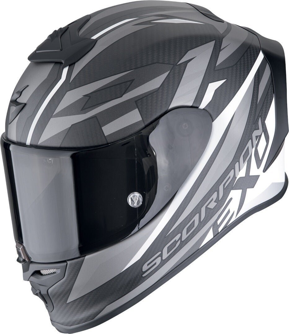 Scorpion EXO R1 Evo Carbon Air Runner Helm schwarz matt/weiß S (55/56) Abbildung 1