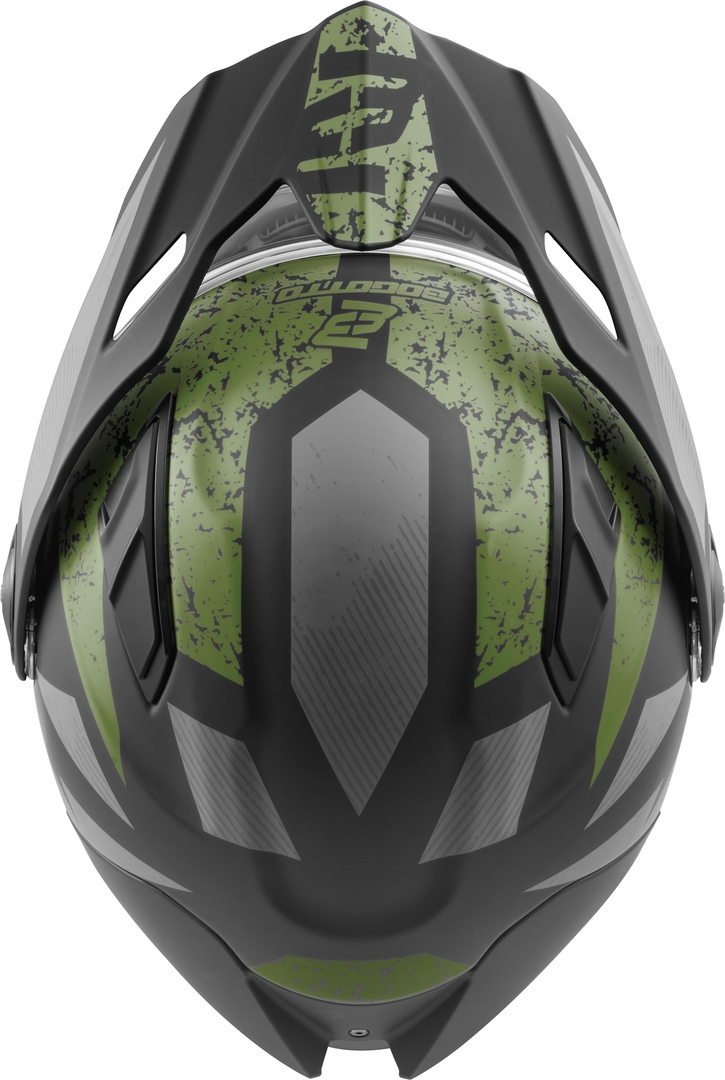 Bogotto FG-102 Safari Cască Enduro din fibră de sticlă negru mat/gri/verde M Figura 6