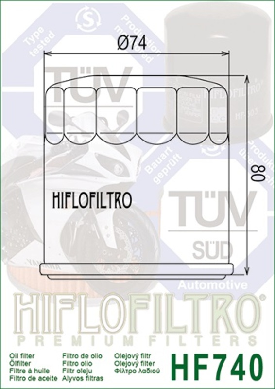 Hiflofiltro Oljefilter - HF740 Figur 3