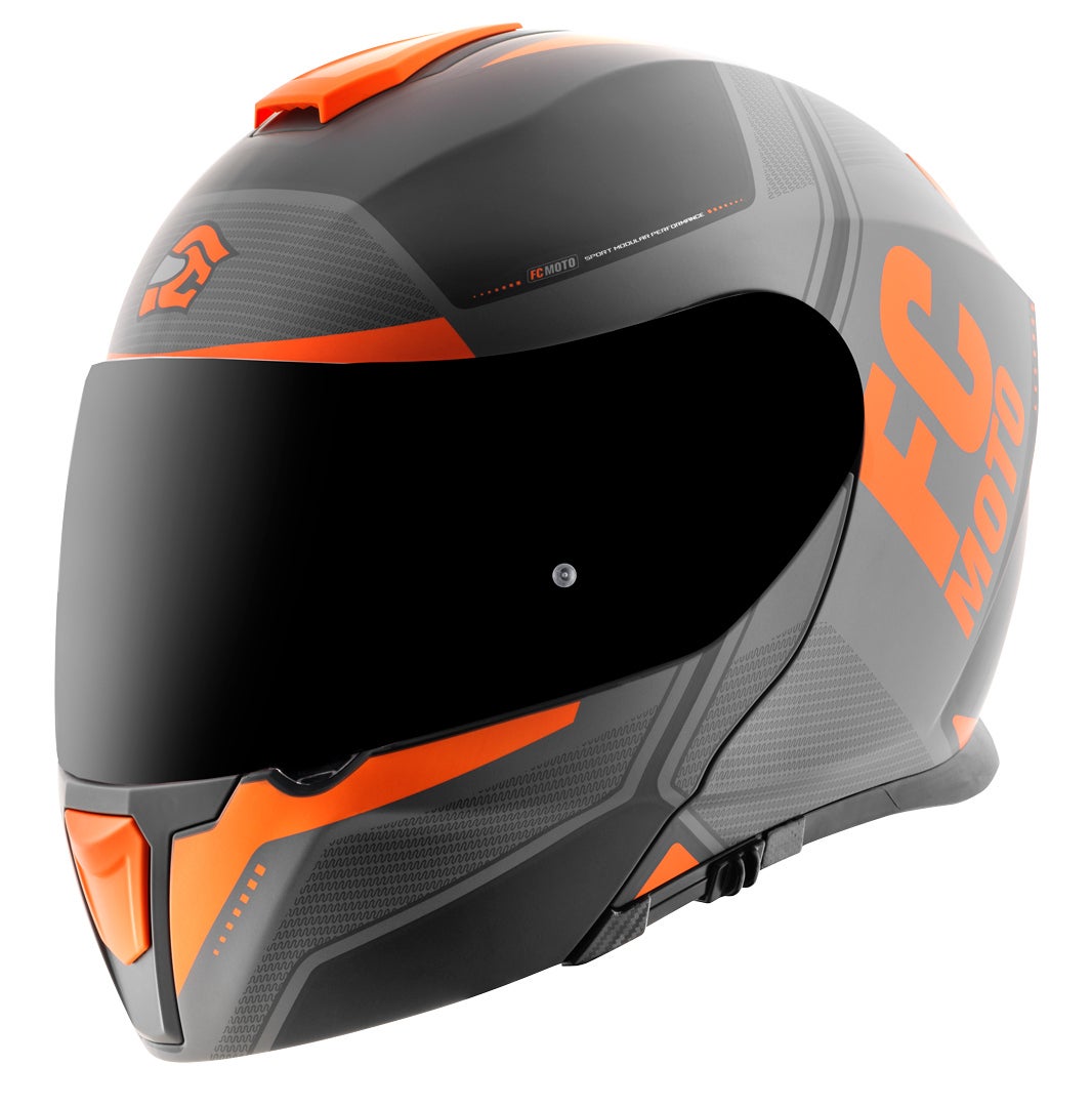 FC-Moto Novo Circuit Hjelm sort/orange L (59/60) Figur 1