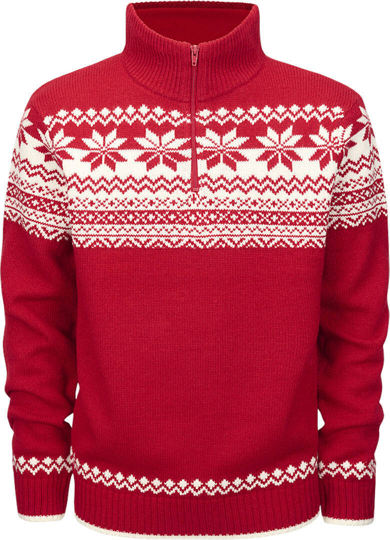 Brandit Troyer Norweger Pullover rood/wit L Figuur 1