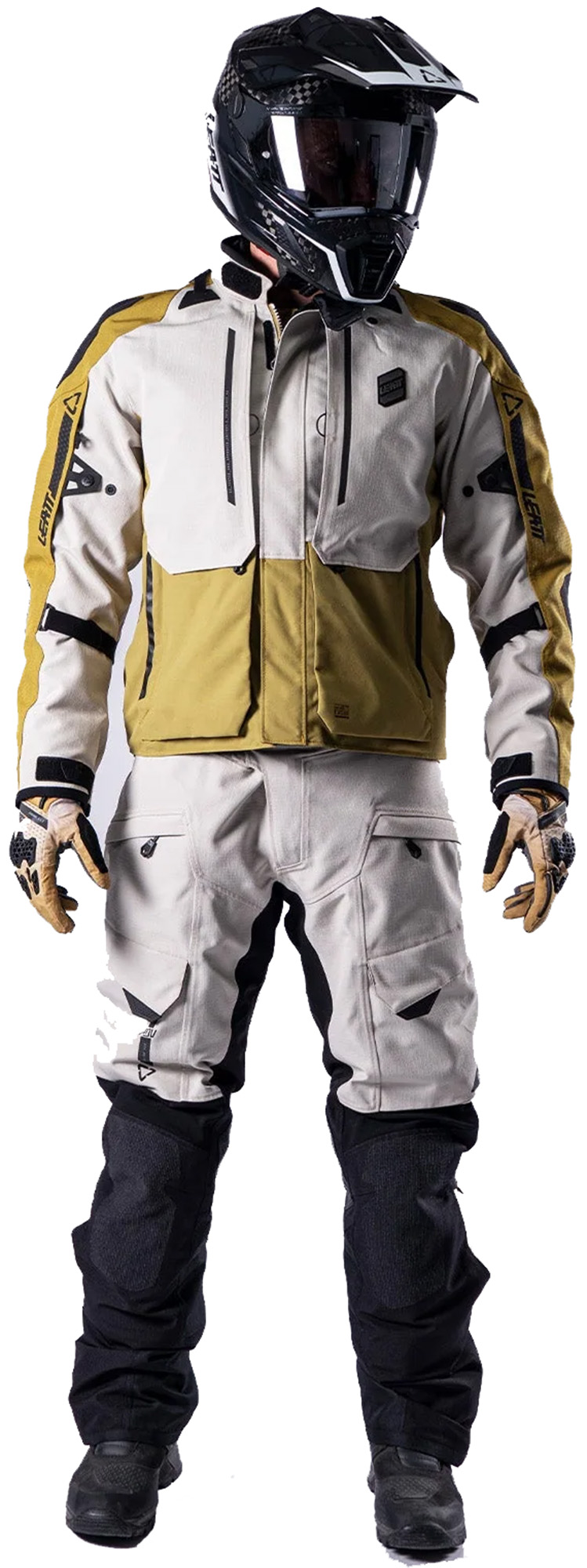 Leatt ADV DriTour 5.5 Pantalon textile de moto imperméable brun sable 2XL Figure 3