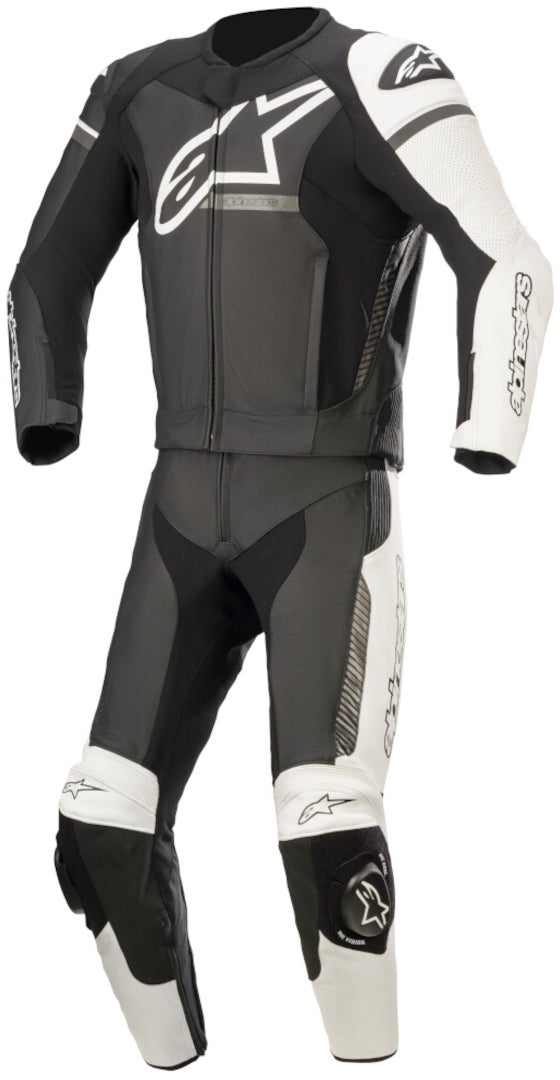 Alpinestars GP Force Phantom Tweedelige motorfiets lederen pak zwart/wit/grijs 60 Figuur 1